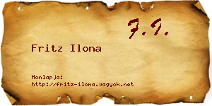 Fritz Ilona névjegykártya